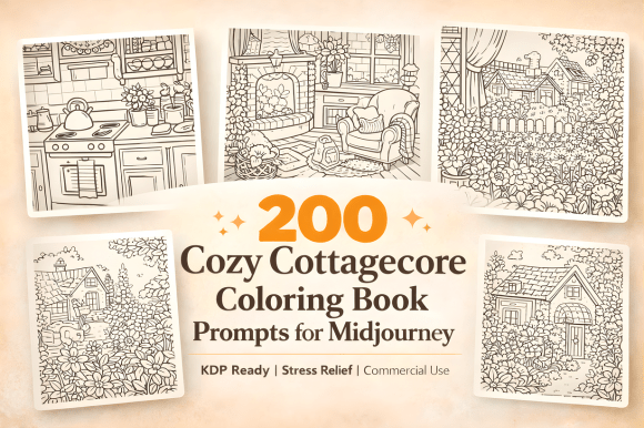 200 Cottagecore Coloring Prompts for Cozy Creativity
