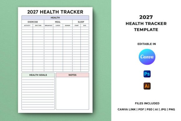 2027 Health Tracker Template