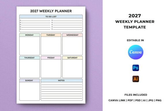 2027 Weekly Planner Template: A Strategic Tool for Intentional Planning and Long-Term Results