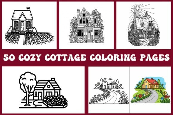 Cozy Cottage Coloring Pages: A Relaxing Escape into the Cottagecore World