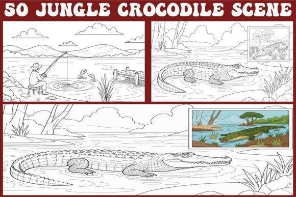 Exploring Jungle Crocodile Coloring Pages for Creative Expression and Learning