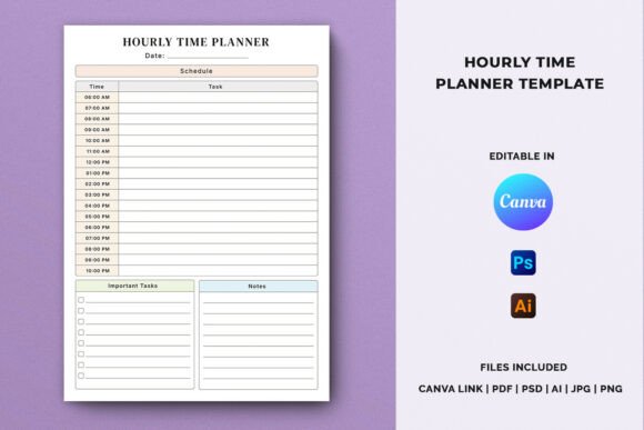 Hourly Time Planner Template
