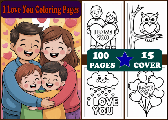 I Love You Coloring Pages for Kids