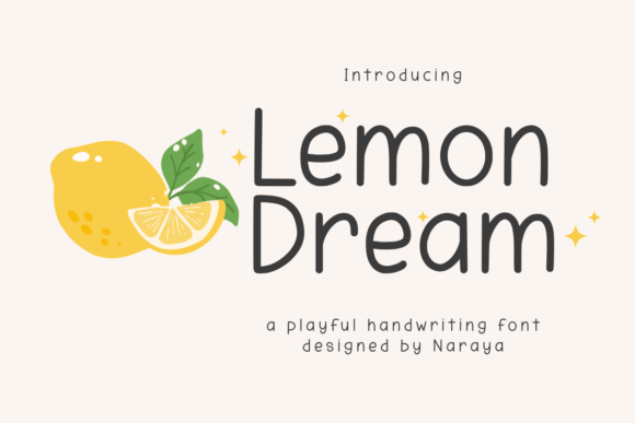 Lemon Dream: A Handwritten Font for Joyful Design