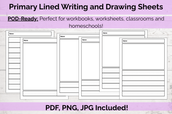 Primary Lined Writing Pages 1 Inch Pre-K: A Practical Resource for Early Writers