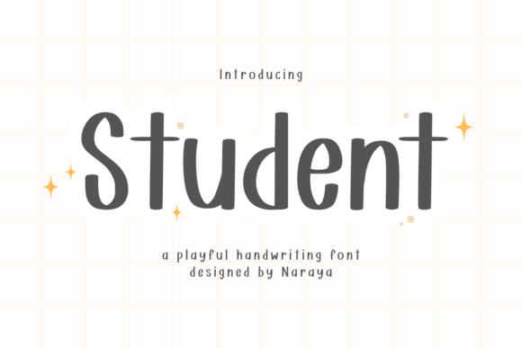 Student: A Playful Font for Creative Workflows