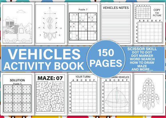 Vehicles Activity Book for Kids Vol-2