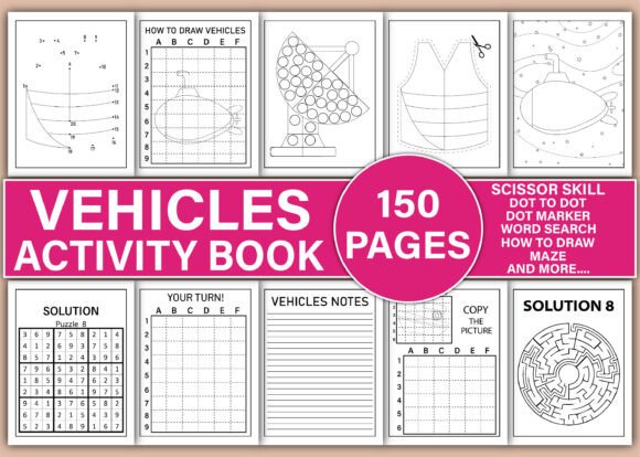 Vehicles Activity Book for Kids Vol-3: Winter Vehicles